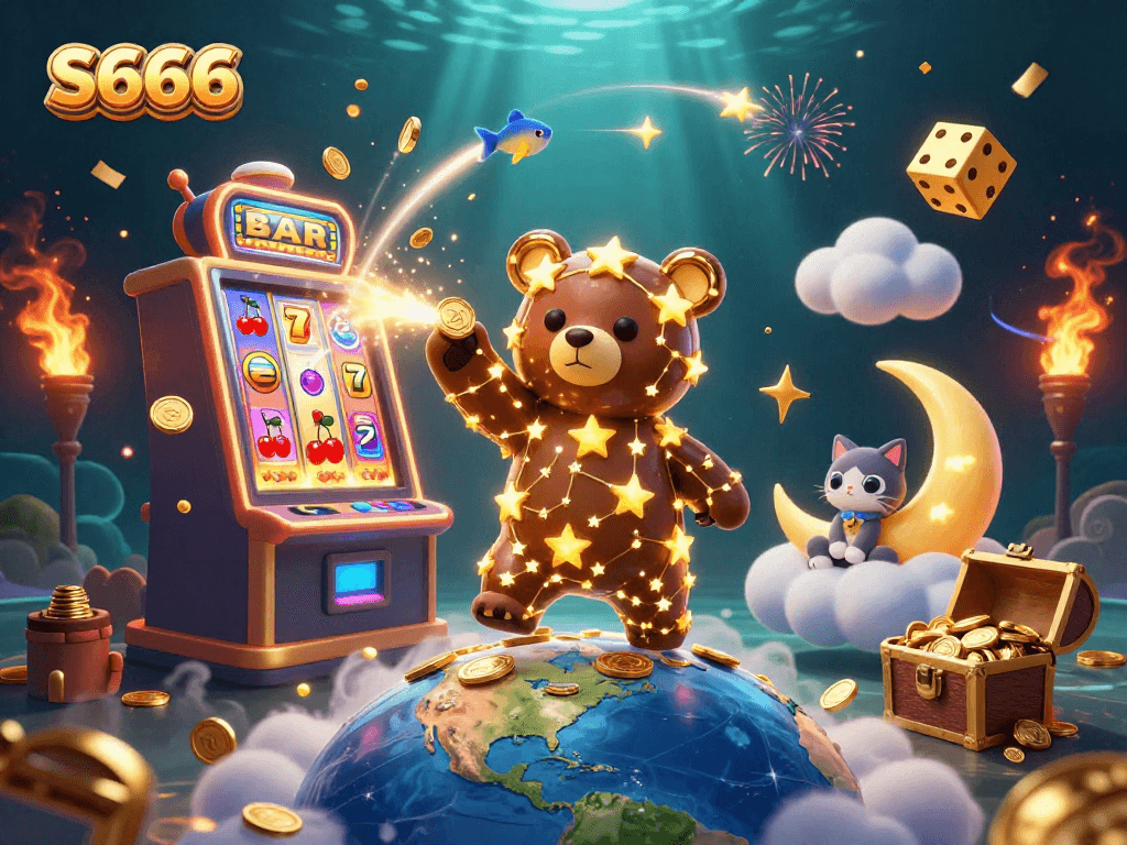 Engage in thrilling gameplay at S666 with dynamic slots, colorful symbols, and an immersive 3D world.