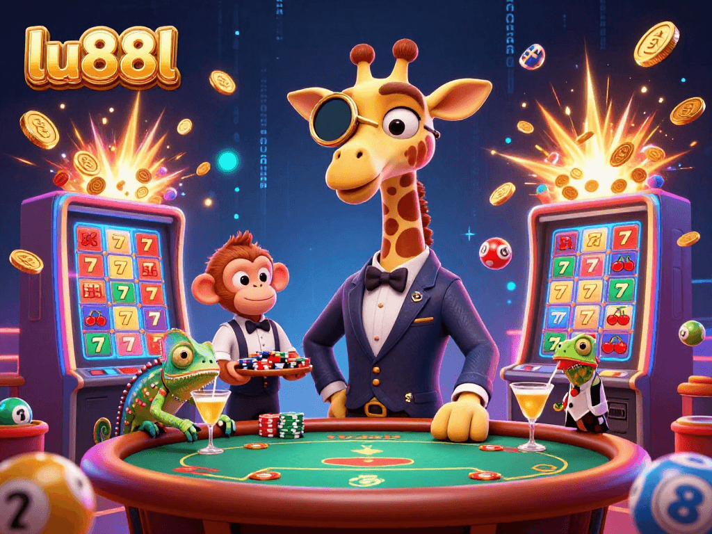 Experience thrilling gaming at lu88l with vibrant characters and jackpot excitement.