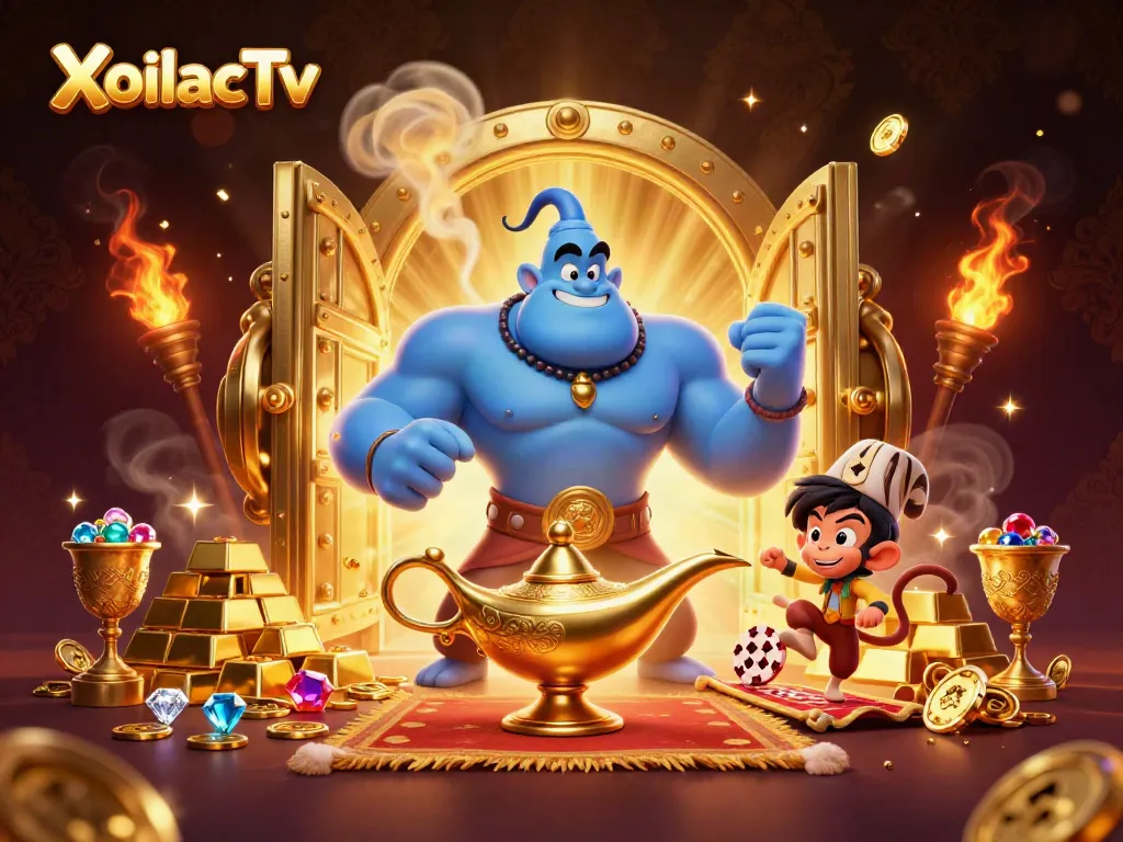 Engage in winning strategies with XoilacTv's vibrant casino-themed illustration.