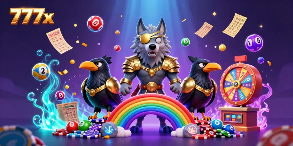 Engage in thrilling casino adventures with 777x, featuring vibrant characters and exciting game elements.
