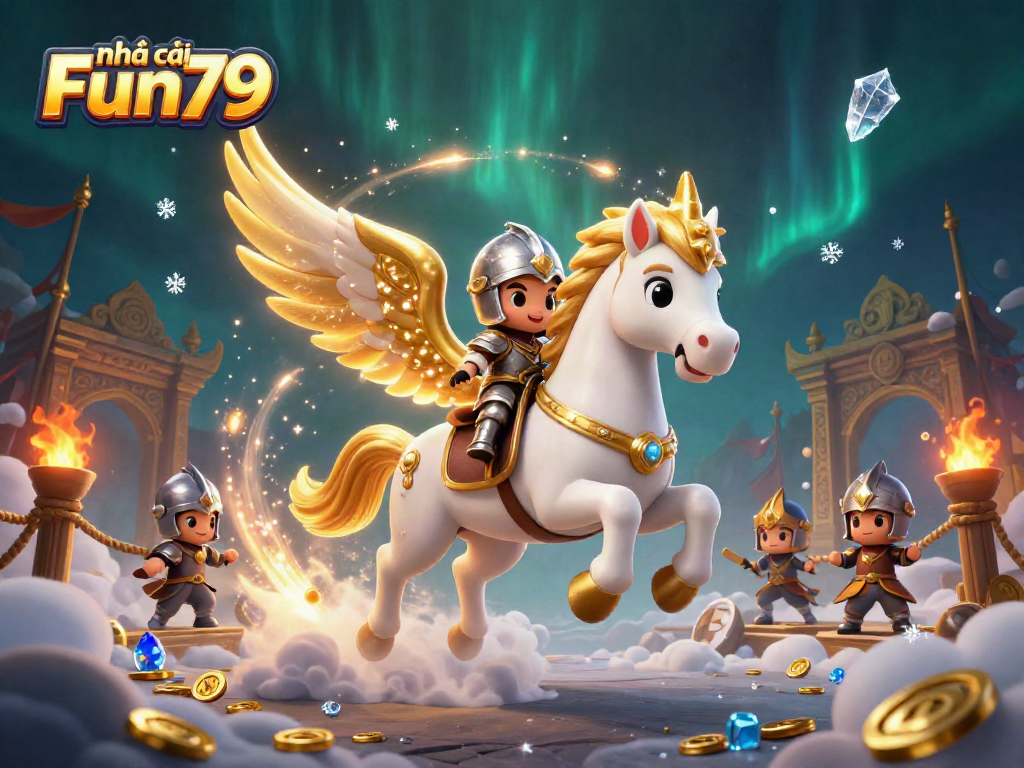 Engage in thrilling gameplay at nhà cái Fun79 with an enchanting 3D casino scene.