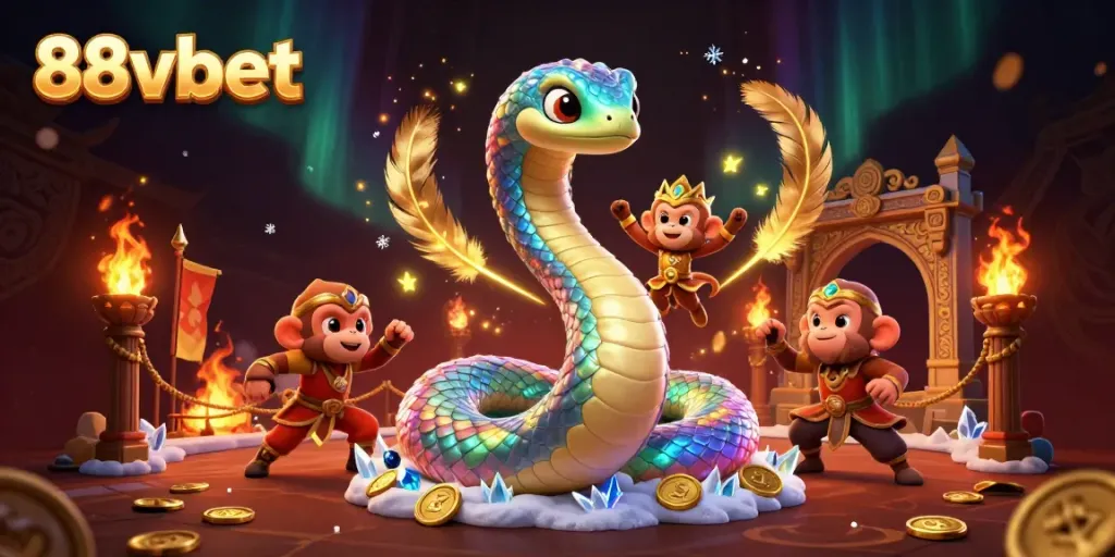 Experience thrilling action at 88vbet with playful casino characters and colorful elements.