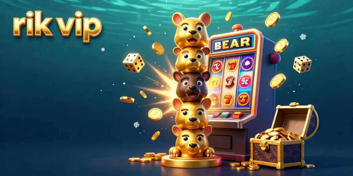 Experience thrilling gameplay with rik vip in this colorful 3D casino scene featuring exciting game elements.