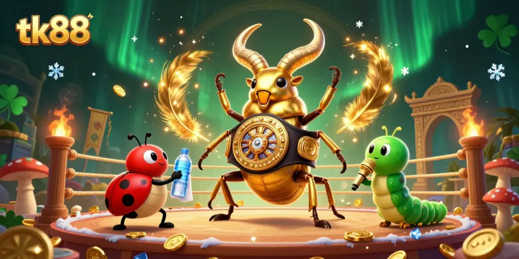 Engage in thrilling casino action with tk88 featuring vibrant 3D characters in dynamic combat.