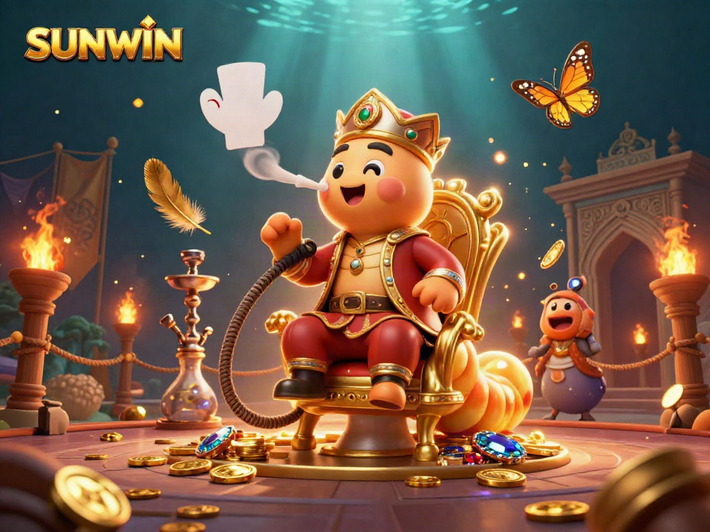 Engage with SUNWIN's exciting gaming experience in a vibrant 3D casino scene filled with thrilling elements.