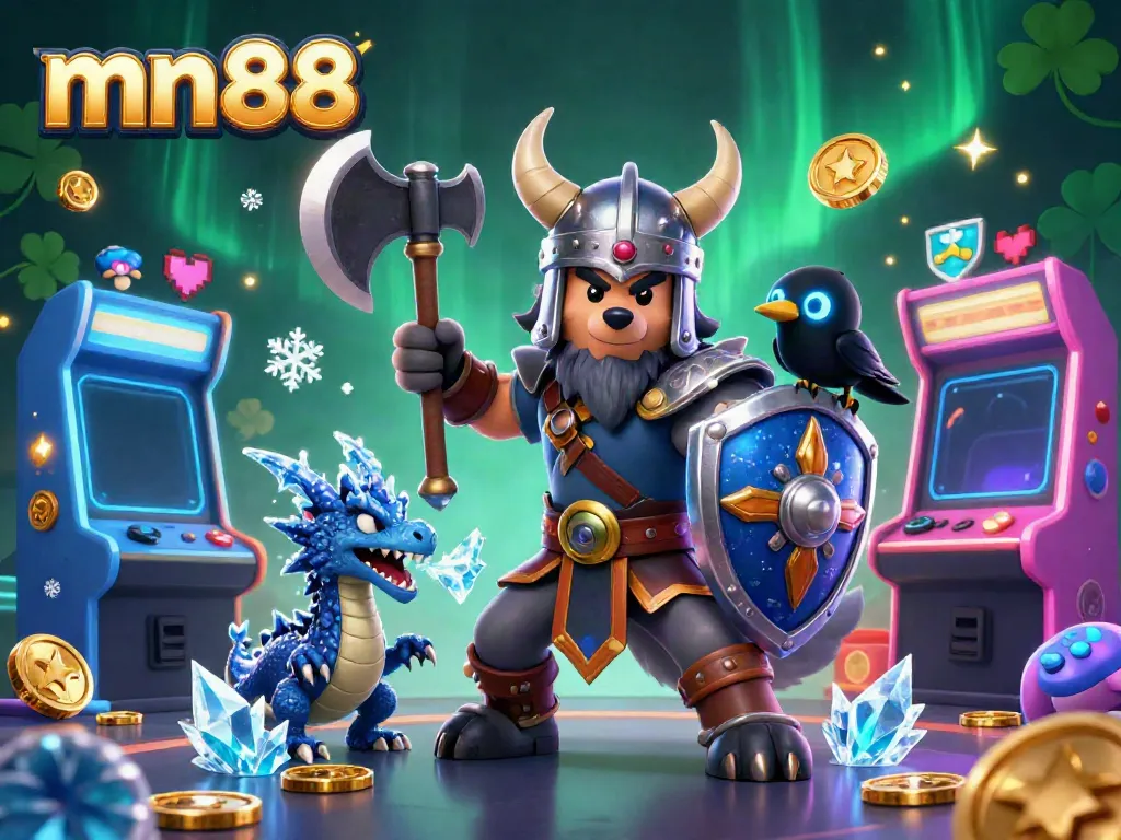 Join the excitement with mn88 as a Viking wolf warrior battles in an icy gaming realm full of adventure and rewards.