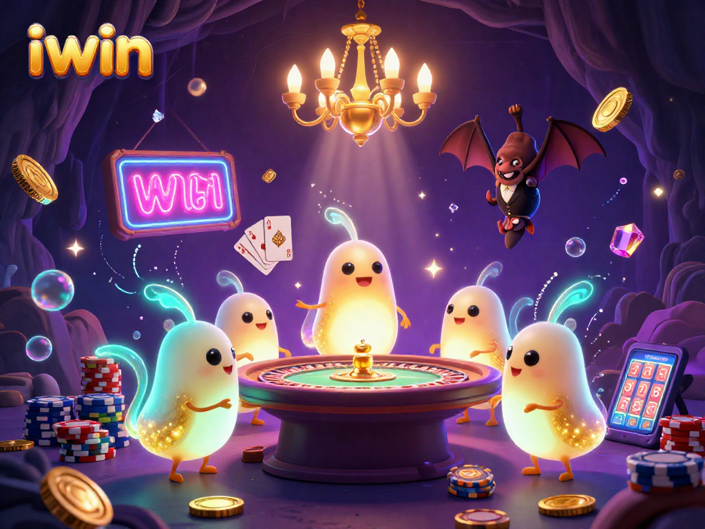 Engage in vibrant casino fun with iwin, featuring glimmering glowworms and thrilling game elements.