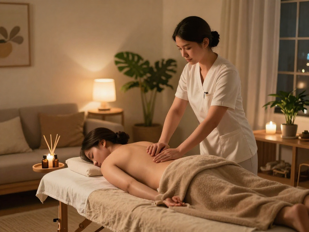 Experience premium 출장안마 in a serene home setting for ultimate relaxation.