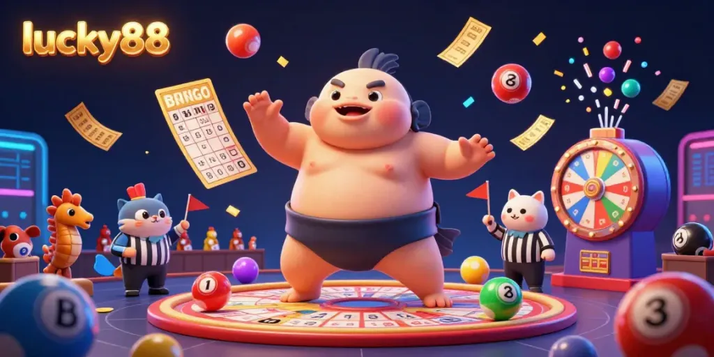 Experience engaging gameplay at lucky88 with characters and vibrant casino elements in a dynamic digital illustration.