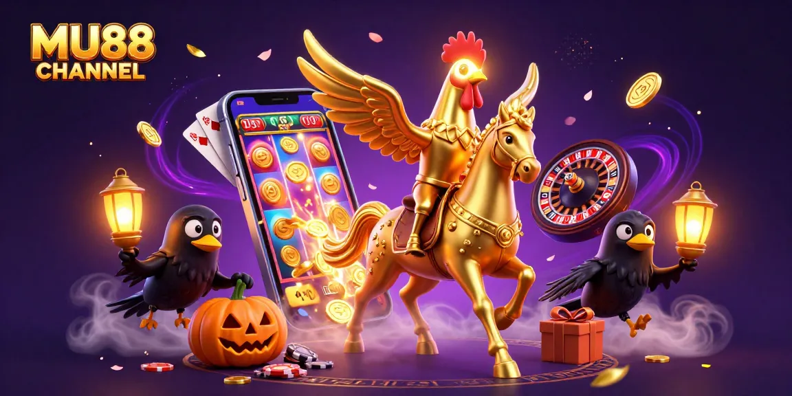Experience thrilling gameplay at MU88 CHANNEL with vibrant casino action featuring golden rooster and slot games.