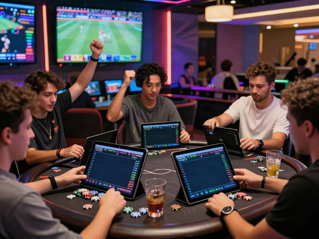 Engaged players enjoying online betting with vin88 atmosphere and exciting gaming experience.