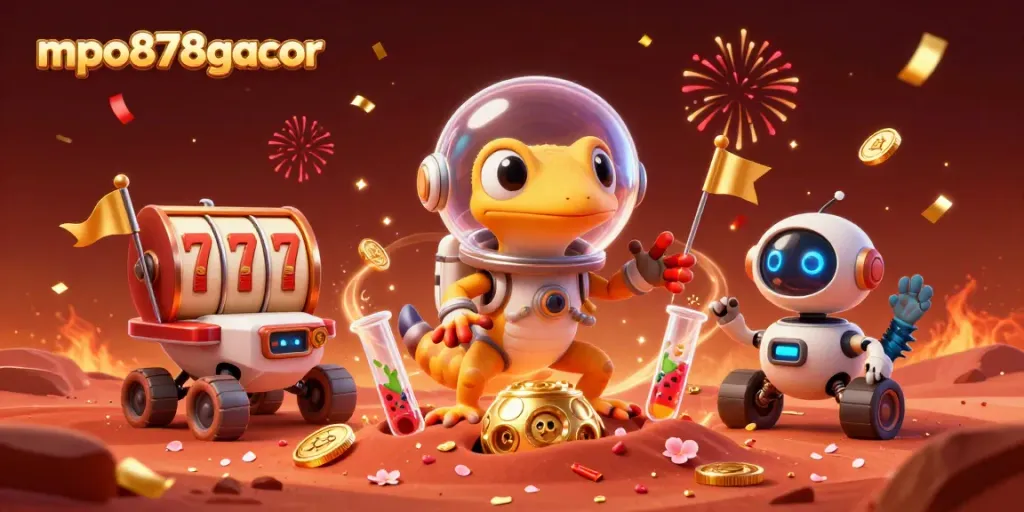Selami pengalaman mpo878gacor dengan kasino emas di Mars, ditawarkan oleh makhluk luar angkasa yang lucu.