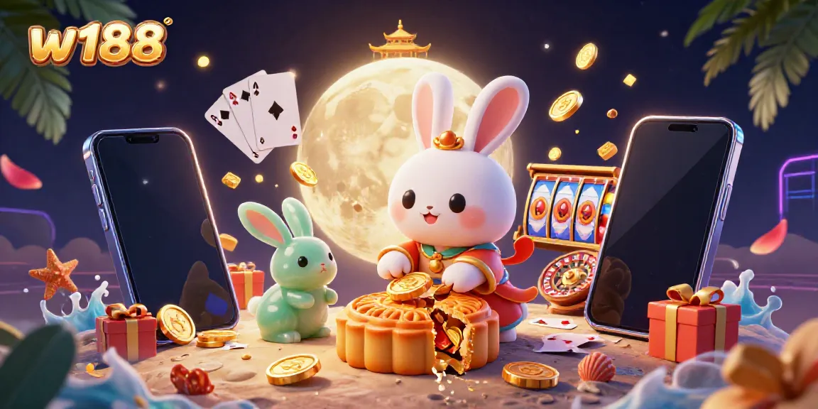 Immerse in the w188 gaming experience with vibrant scenes of traditional folklore characters in a casino atmosphere.