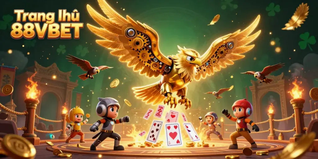 Experience high-stakes betting at Trang chủ 88VBET with an epic 3D casino illustration.