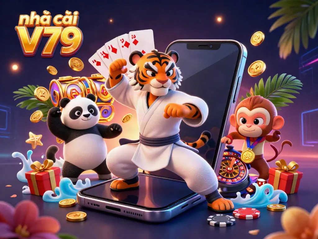 Experience thrilling gaming at Nhà cái V79 with vibrant slot games and dynamic characters.