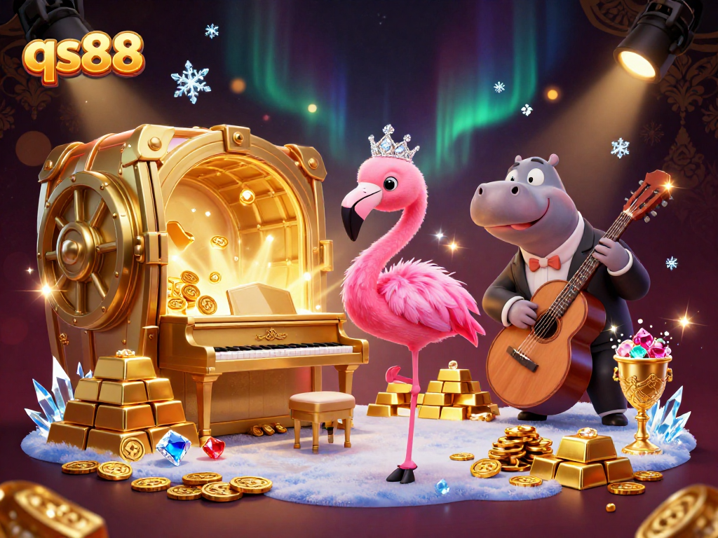 Experience exciting casino fun at qs88 with vibrant characters, dazzling treasures, and dynamic elements.