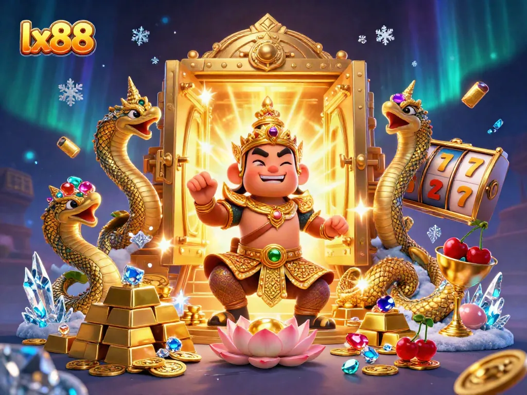Spin the reels at lx88 with a friendly Thai guardian and hidden treasures illuminated, perfect for casino enthusiasts.